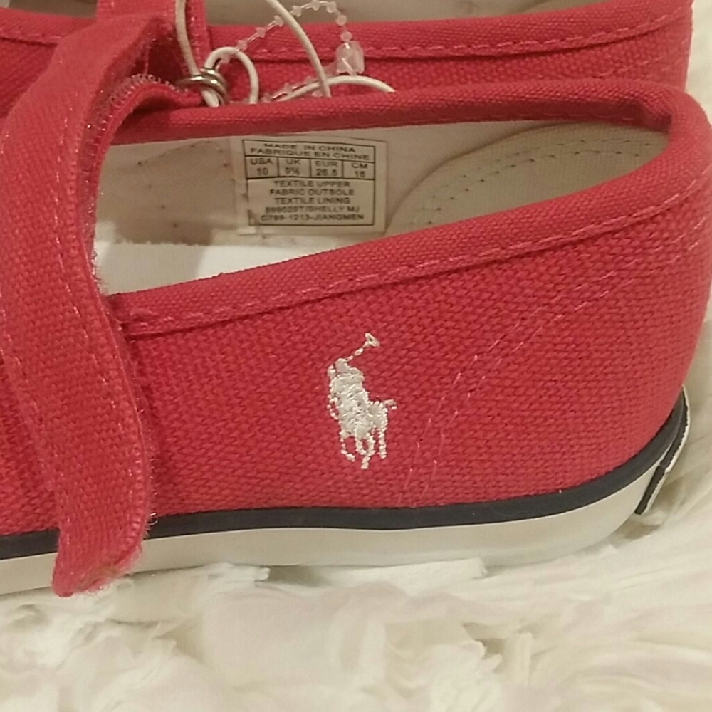 ๐HP๐ Polo Ralph Lauren Pink Mary Janes Sneakers 9 ๐HP๐ - Picture 5 of 15